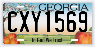 GA license plate CXY1569