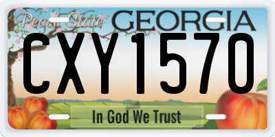 GA license plate CXY1570