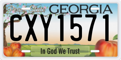 GA license plate CXY1571