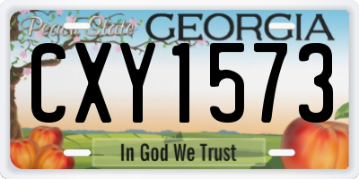 GA license plate CXY1573