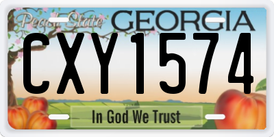 GA license plate CXY1574
