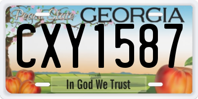 GA license plate CXY1587
