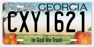 GA license plate CXY1621