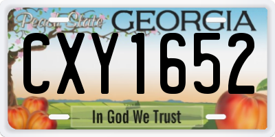 GA license plate CXY1652