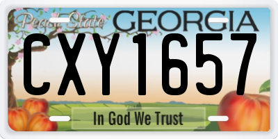 GA license plate CXY1657