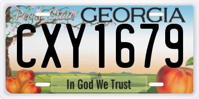 GA license plate CXY1679