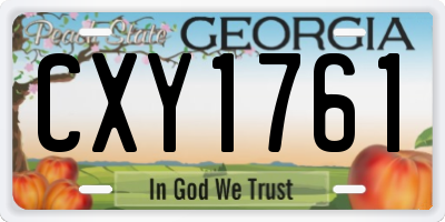 GA license plate CXY1761