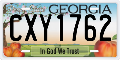 GA license plate CXY1762