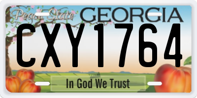 GA license plate CXY1764