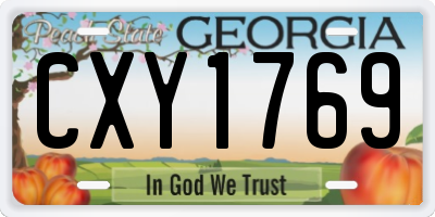 GA license plate CXY1769