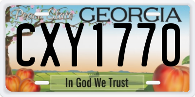 GA license plate CXY1770