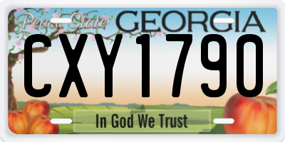 GA license plate CXY1790