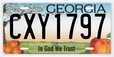GA license plate CXY1797