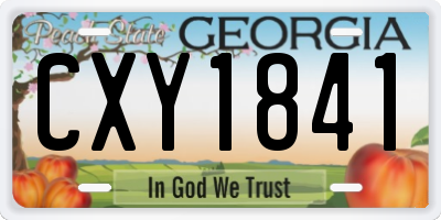 GA license plate CXY1841