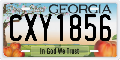 GA license plate CXY1856