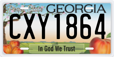 GA license plate CXY1864