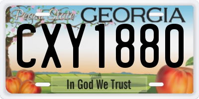 GA license plate CXY1880