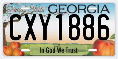 GA license plate CXY1886