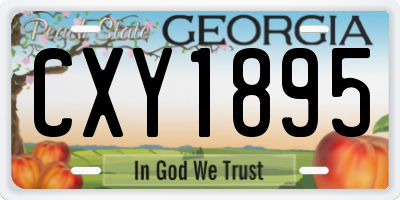 GA license plate CXY1895