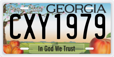 GA license plate CXY1979
