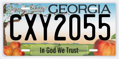 GA license plate CXY2055