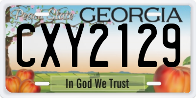GA license plate CXY2129