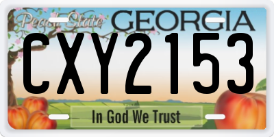 GA license plate CXY2153