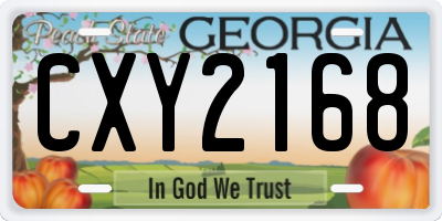 GA license plate CXY2168