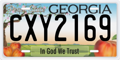 GA license plate CXY2169