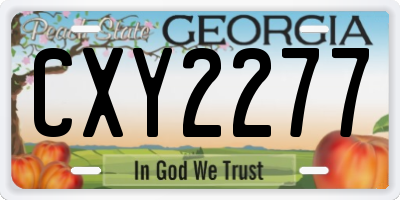 GA license plate CXY2277