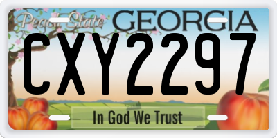 GA license plate CXY2297