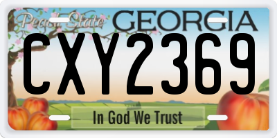 GA license plate CXY2369