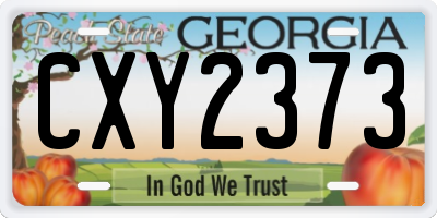 GA license plate CXY2373