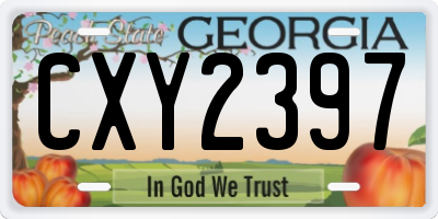 GA license plate CXY2397