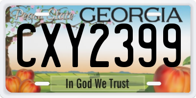 GA license plate CXY2399