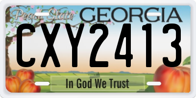 GA license plate CXY2413