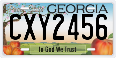 GA license plate CXY2456