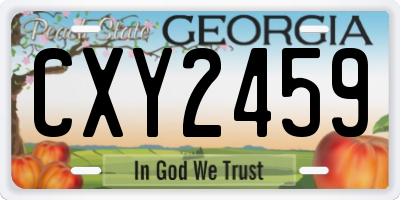 GA license plate CXY2459