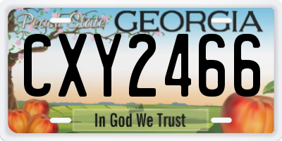 GA license plate CXY2466