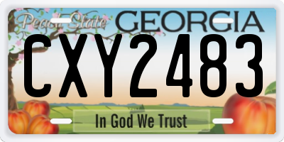 GA license plate CXY2483