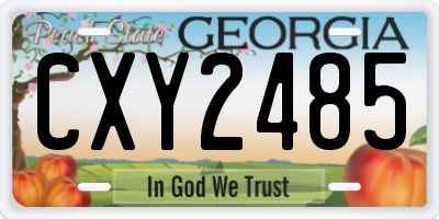 GA license plate CXY2485