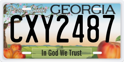 GA license plate CXY2487