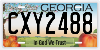 GA license plate CXY2488