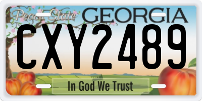 GA license plate CXY2489