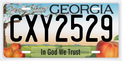 GA license plate CXY2529