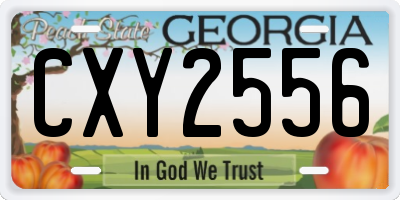 GA license plate CXY2556