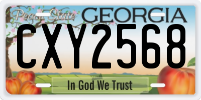 GA license plate CXY2568