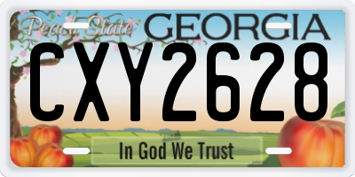 GA license plate CXY2628