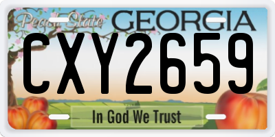 GA license plate CXY2659