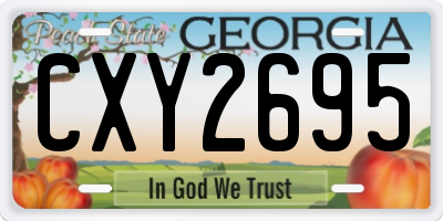 GA license plate CXY2695